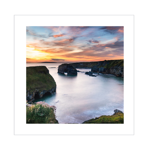 Burning Skies at the Nuns beach - Greeting Card